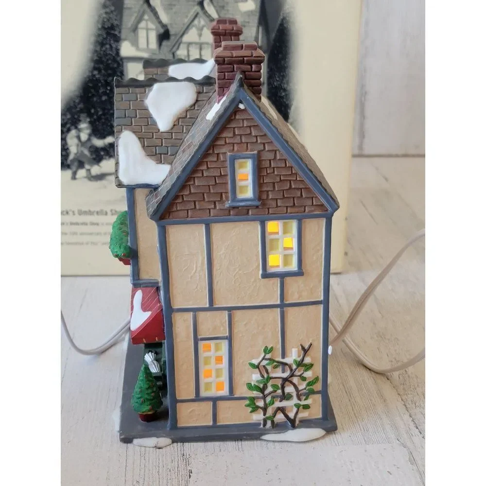 Dept 56 05826 Jack's Umbrella Shop snow village‎ accessory Xmas